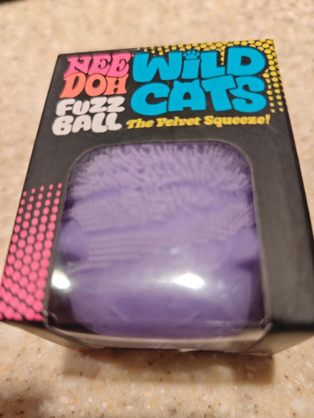 Schylling Needoh Wild Cats Fuzz Ball - Purple